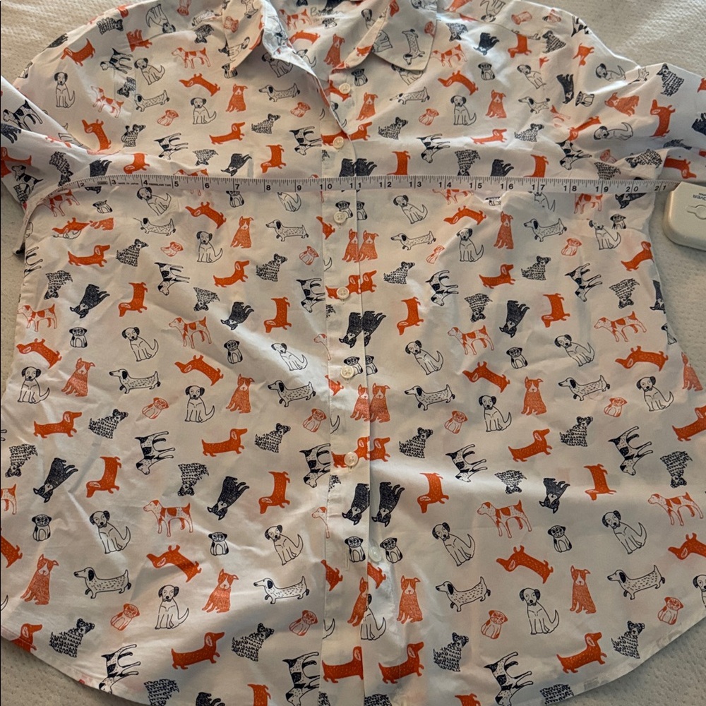 Boden Modern Classic Shirt Novelty Dog Print Sz 10 - Picture 5 of 6